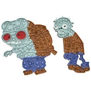 Plants Vs. Zombies Set of 2 Bubble Fidget Pop It Toys. Video Game Toy.